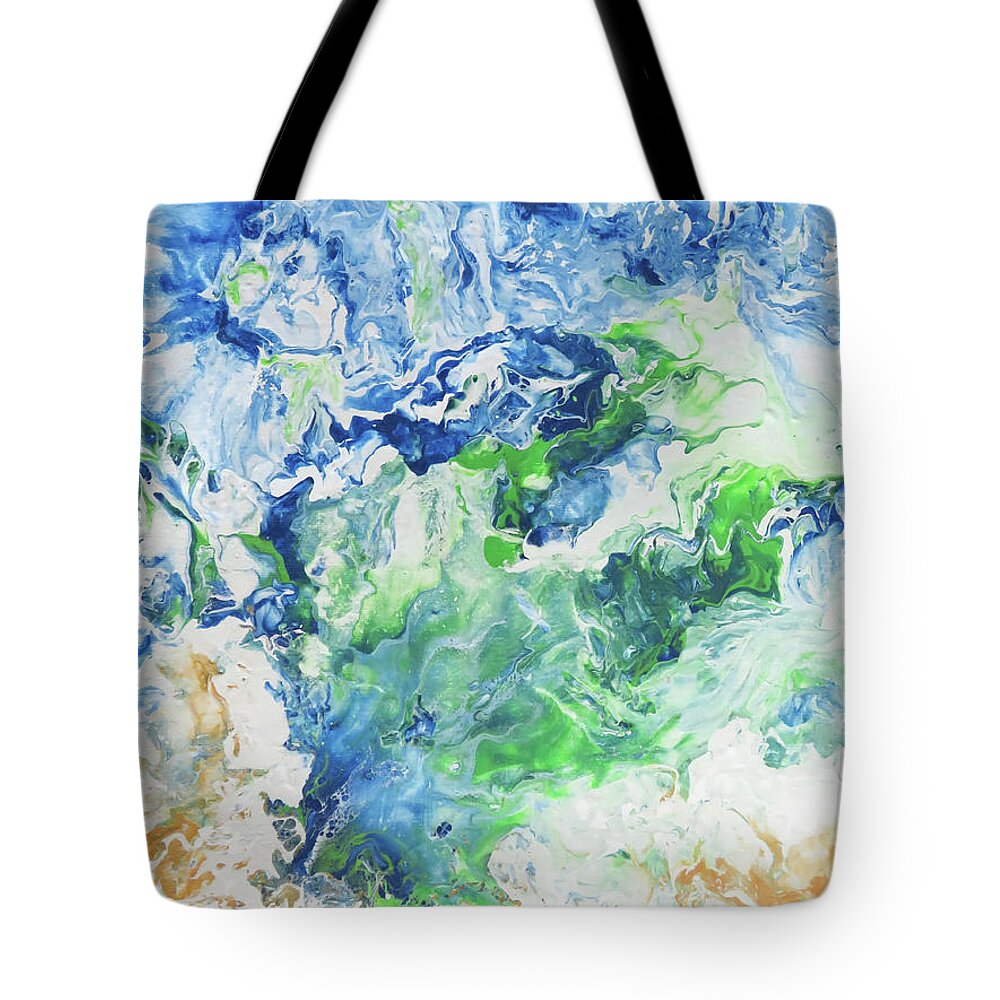 Acrylic Tote Bag featuring the painting Whim Sea by Frances Miller