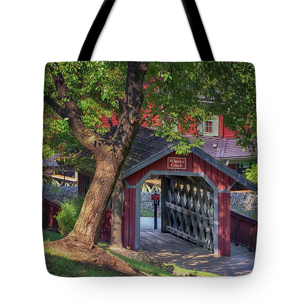 Makers Maker Tote Bag featuring the photograph Whisky Creek Covered Bridge by Susan Rissi Tregoning