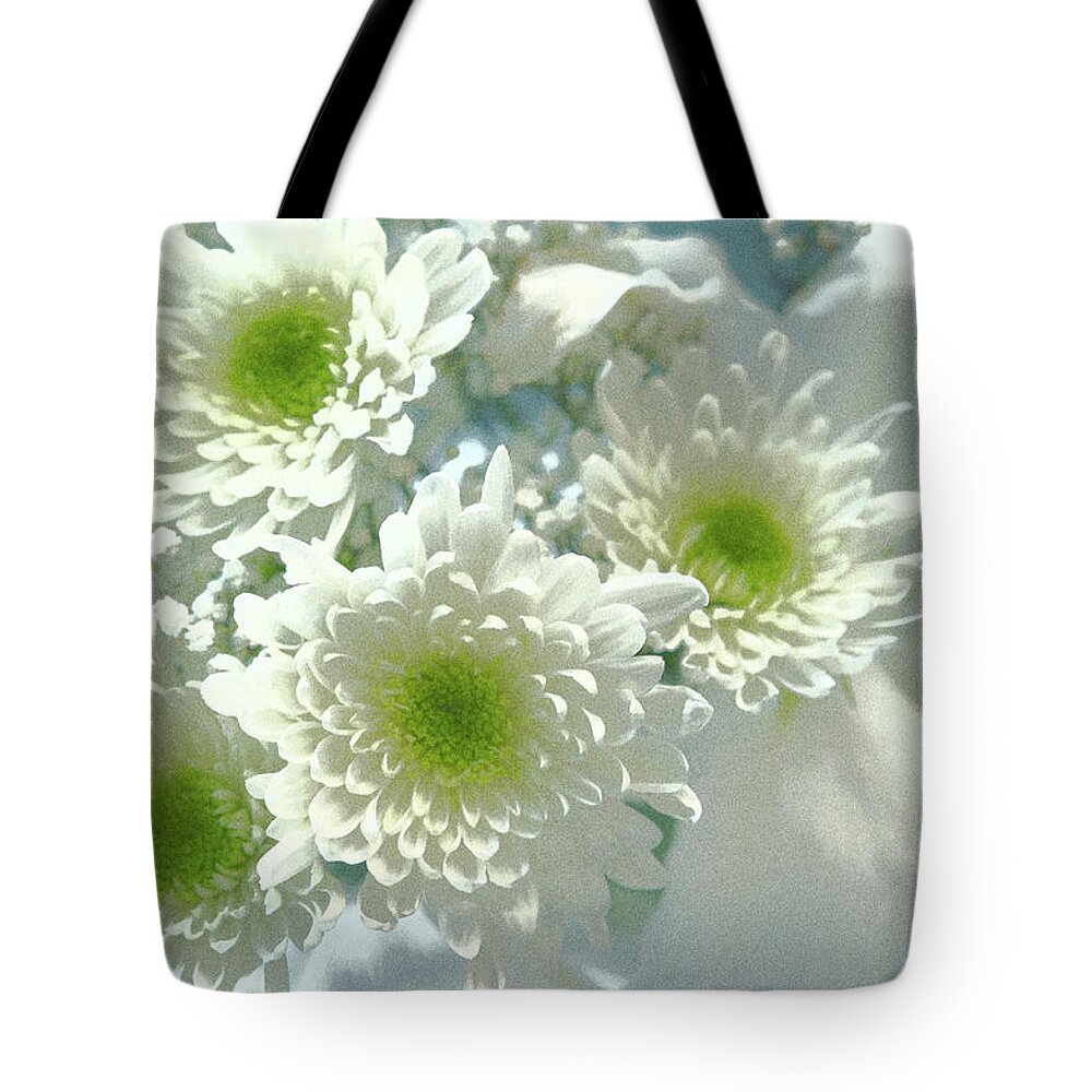  Tote Bag featuring the photograph White Flowers Elegance by Jenny Rainbow
