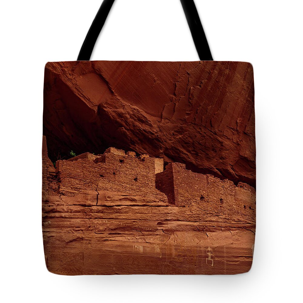 Native American Tote Bag featuring the photograph White House Ruins And Petroglyphs by Jaime Miller