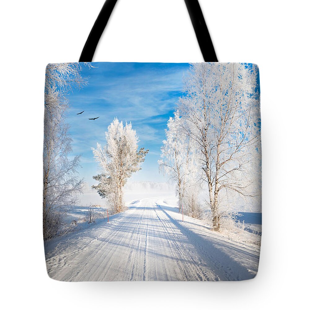 Snow Tote Bag featuring the photograph White Morning by Philippe Sainte-Laudy