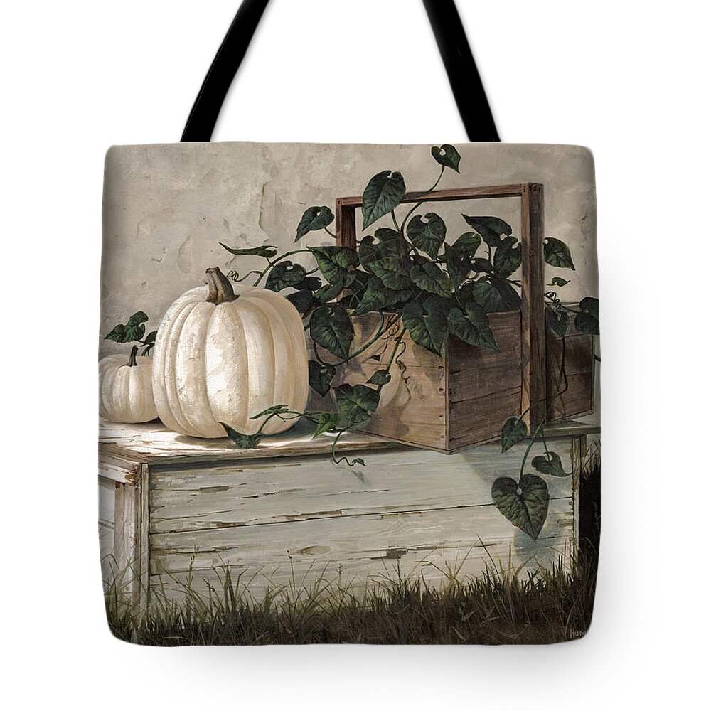 Michael Humphries Tote Bag featuring the painting White Pumpkins by Michael Humphries