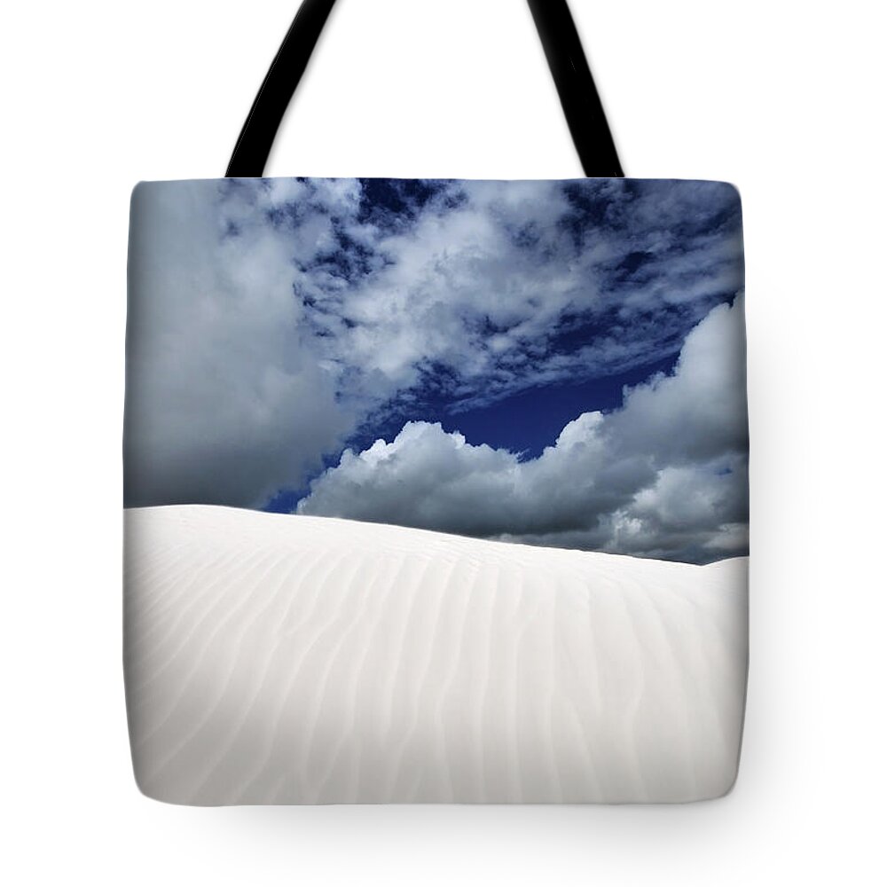 Sand Dune Tote Bag featuring the photograph White Sand Dunes by Nora Carol Photography
