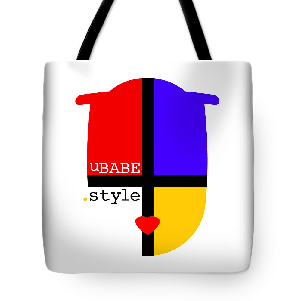The Style Tote Bag featuring the digital art White Style by Ubabe Style