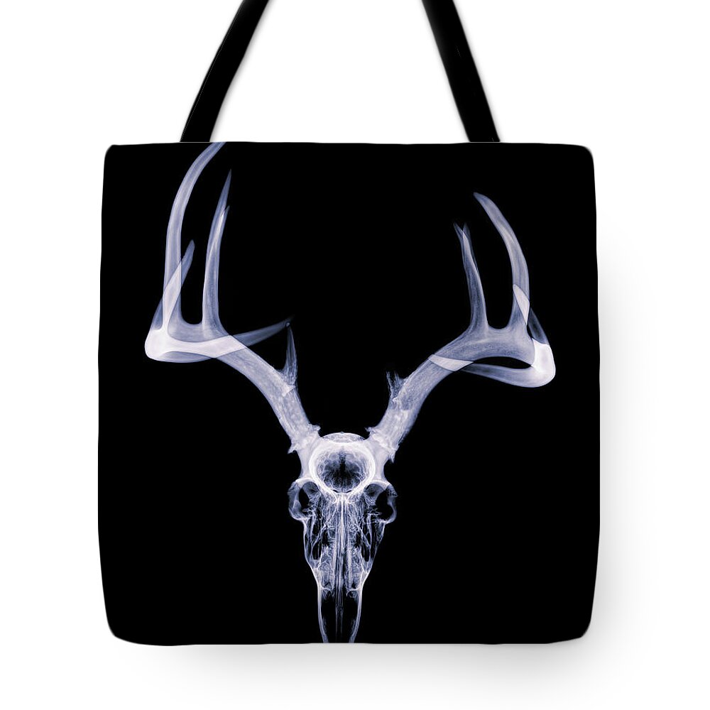 Kansas Tote Bag featuring the photograph White-tailed Deer x-ray 002 by Rob Graham