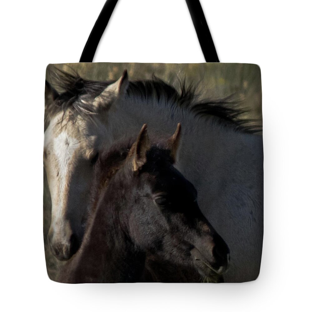 Andalusia Tote Bag featuring the photograph Wild Mustangs of New Mexico 4 by Catherine Sobredo