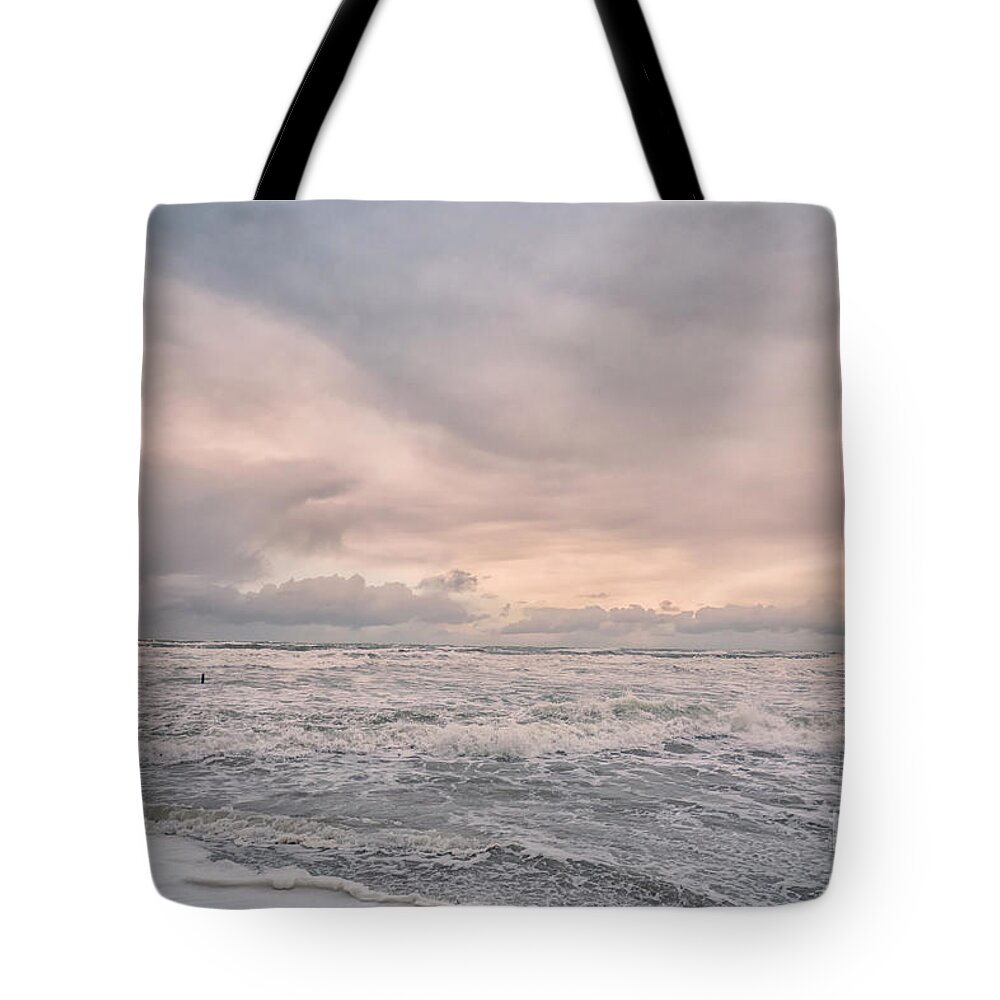 Waddenzee Tote Bag featuring the photograph Wild sea by Patricia Hofmeester