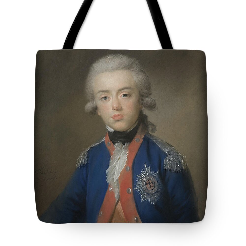 18th Century Art Tote Bag featuring the pastel Willem George Frederik by Johann Friedrich August Tischbein