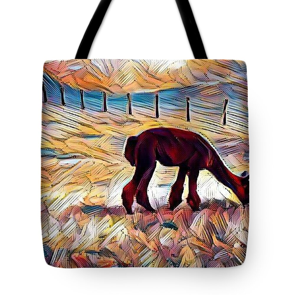 Alpaca Tote Bag featuring the photograph William and Angus by Caryl J Bohn