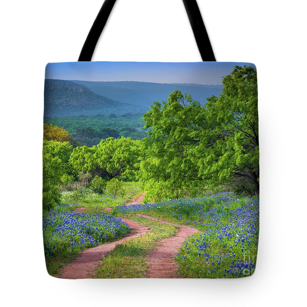 America Tote Bag featuring the photograph Willow City Road 4/3 by Inge Johnsson
