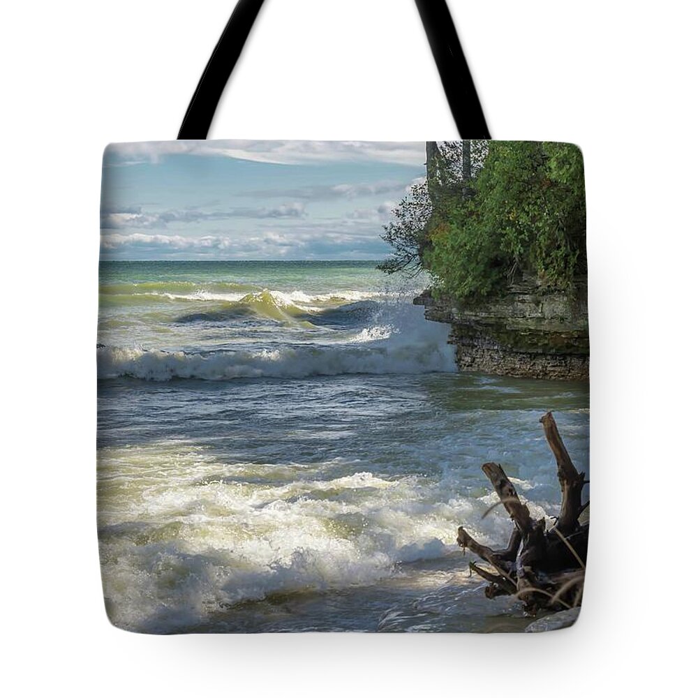 Wind Tote Bag featuring the photograph Wind Waves by Patti Raine