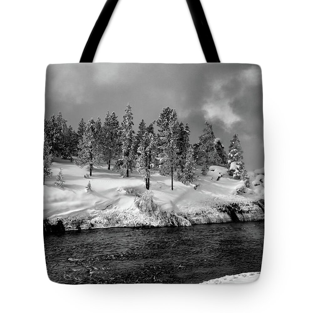 Trees. Winter Tote Bag featuring the photograph Winter Treeline by Art Cole