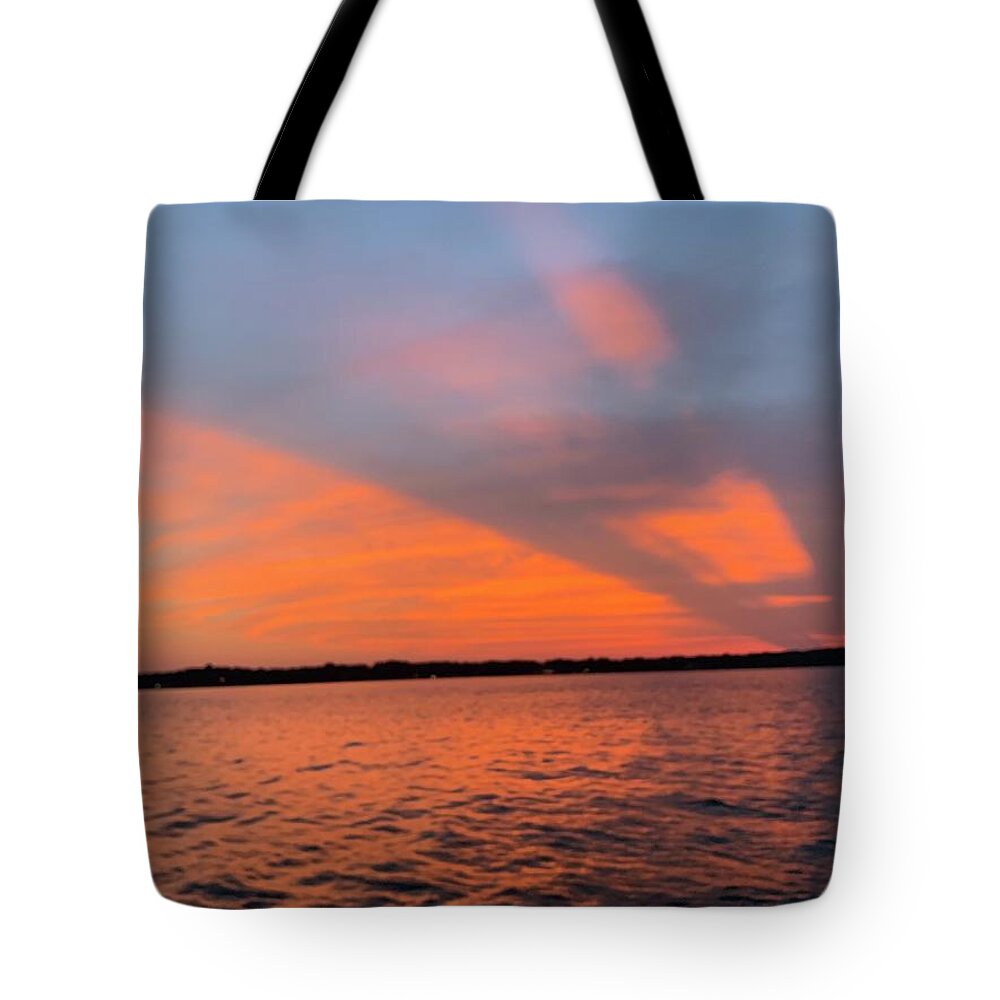 Sunset Tote Bag featuring the photograph Wisconsin sunset by Kristine Bogdanovich