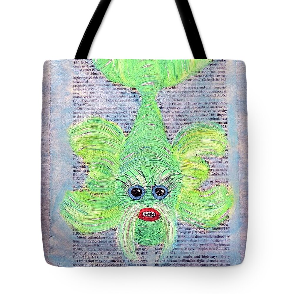 Green Tote Bag featuring the painting Wisdom by Misty Morehead