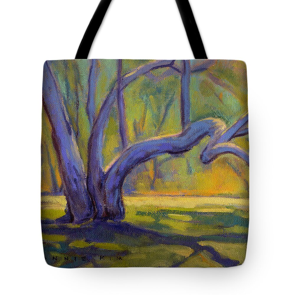 Sycamore Tote Bag featuring the painting The Wise One by Konnie Kim