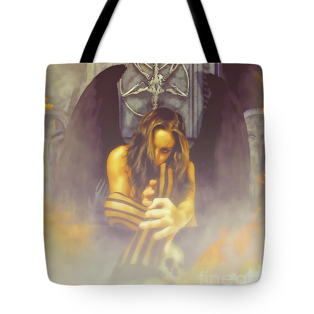 Dark Tote Bag featuring the digital art Withdrawn by Recreating Creation