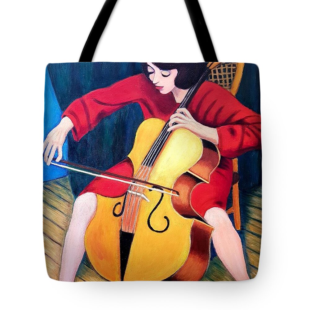 Site Athletics Cello Girl 2 Canvas Tote Bag