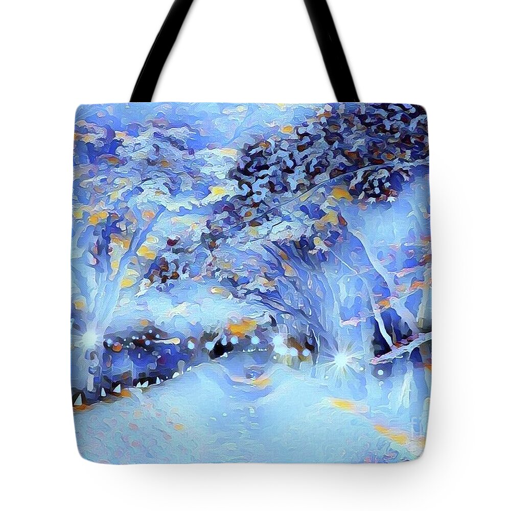 Landscape Tote Bag featuring the mixed media Wonderland 2 by Lavender Liu