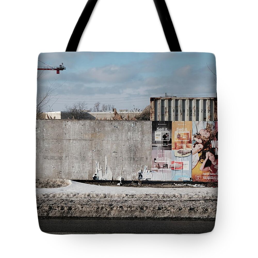 Industrial Tote Bag featuring the photograph Work Mo And Sell It by Kreddible Trout