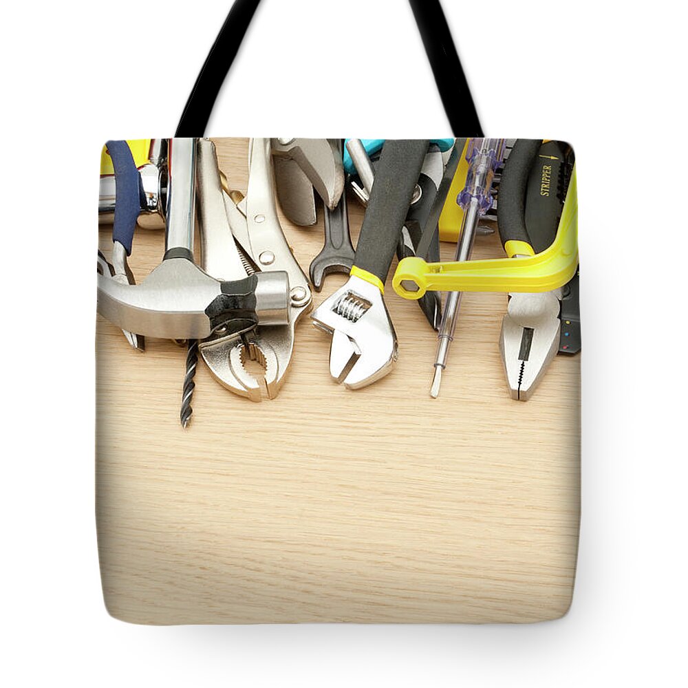 Rectangle Tote Bag featuring the photograph Work Tools by Bagi1998