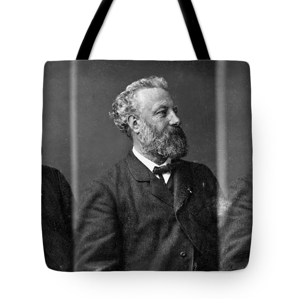 Jules Verne Tote Bag featuring the photograph Writer Jules Verne by European School