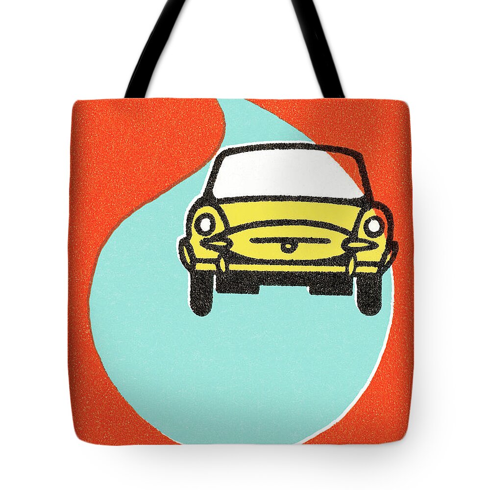Yellow car in the rain Tote Bag by CSA Images - Pixels Merch