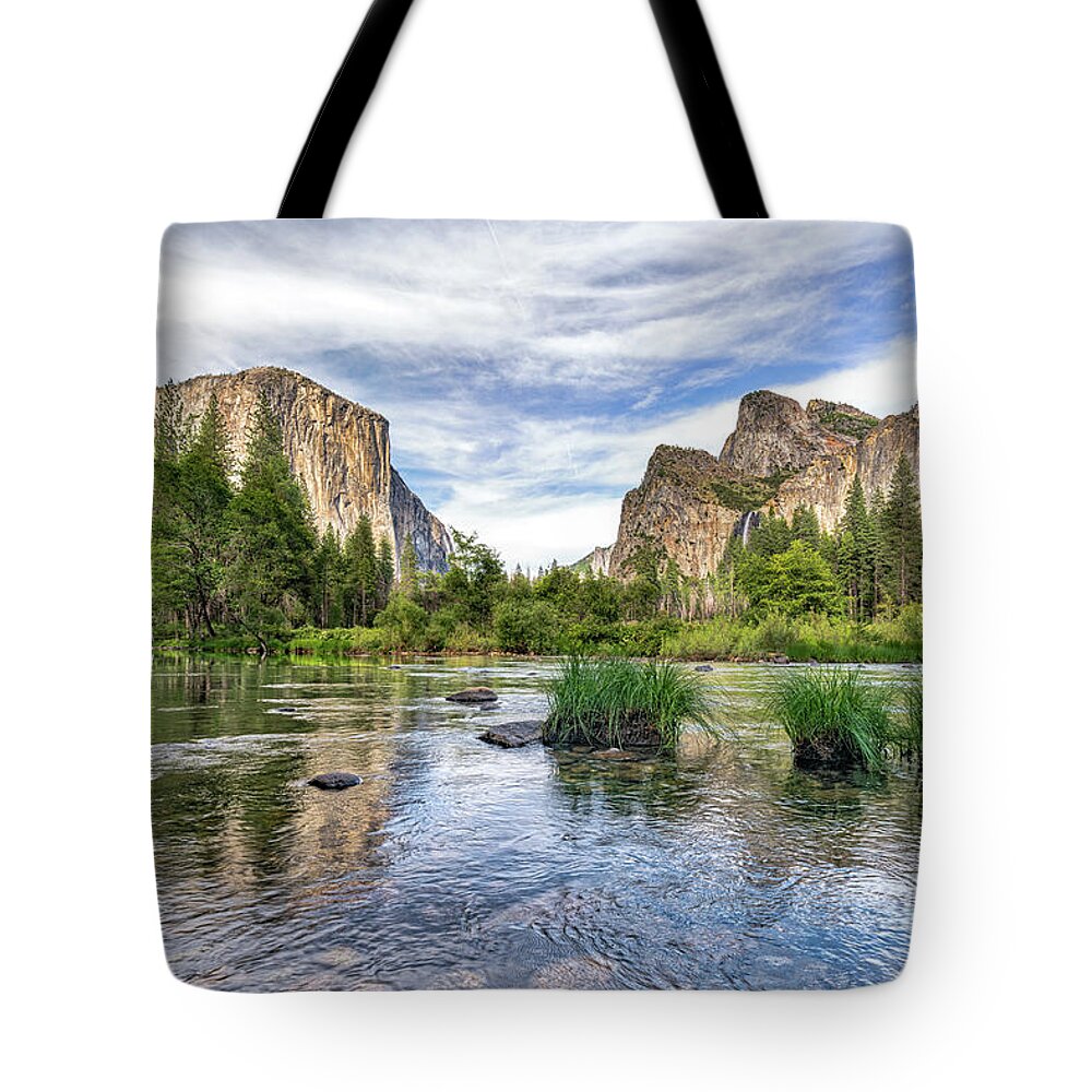 California Tote Bag featuring the photograph Yosemite Valley View by Kenneth Everett