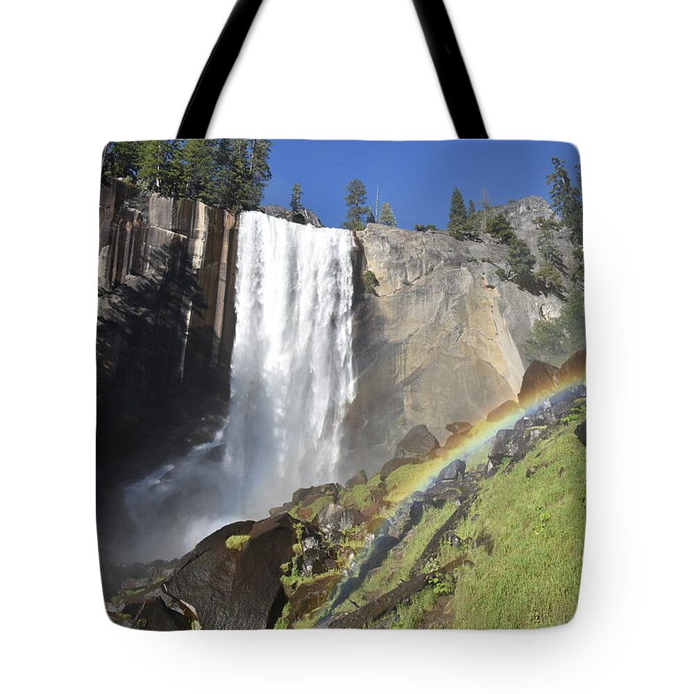 Vernal Falls Tote Bag featuring the photograph Yosemite Valley's Vernal Falls by Ben Foster