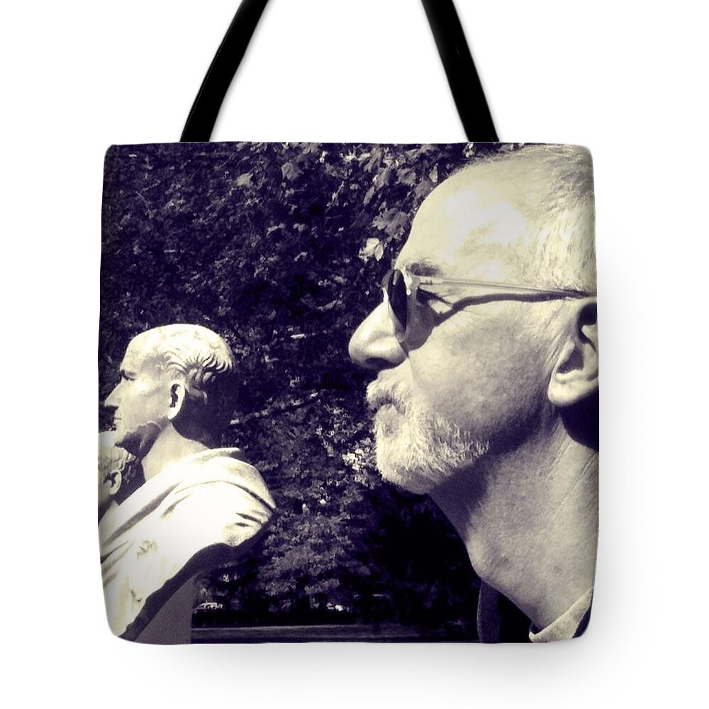 Greeks Tote Bag featuring the photograph You Bust Be Kidding by Marty Klar