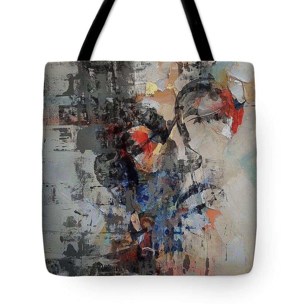 Women Tote Bag featuring the mixed media You Don't Own Me _ Miss Sarajevo by Paul Lovering