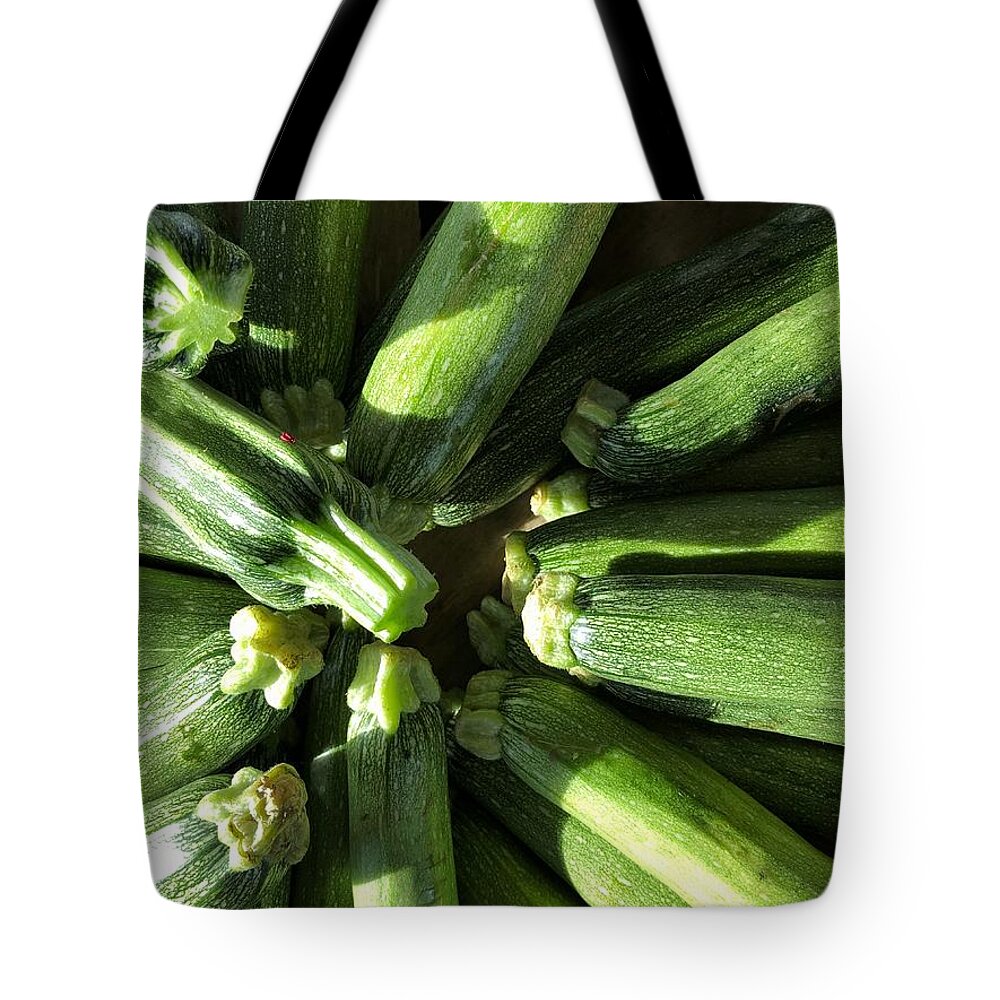 Freshness Tote Bag featuring the photograph Zucchini Squash by Jori Reijonen