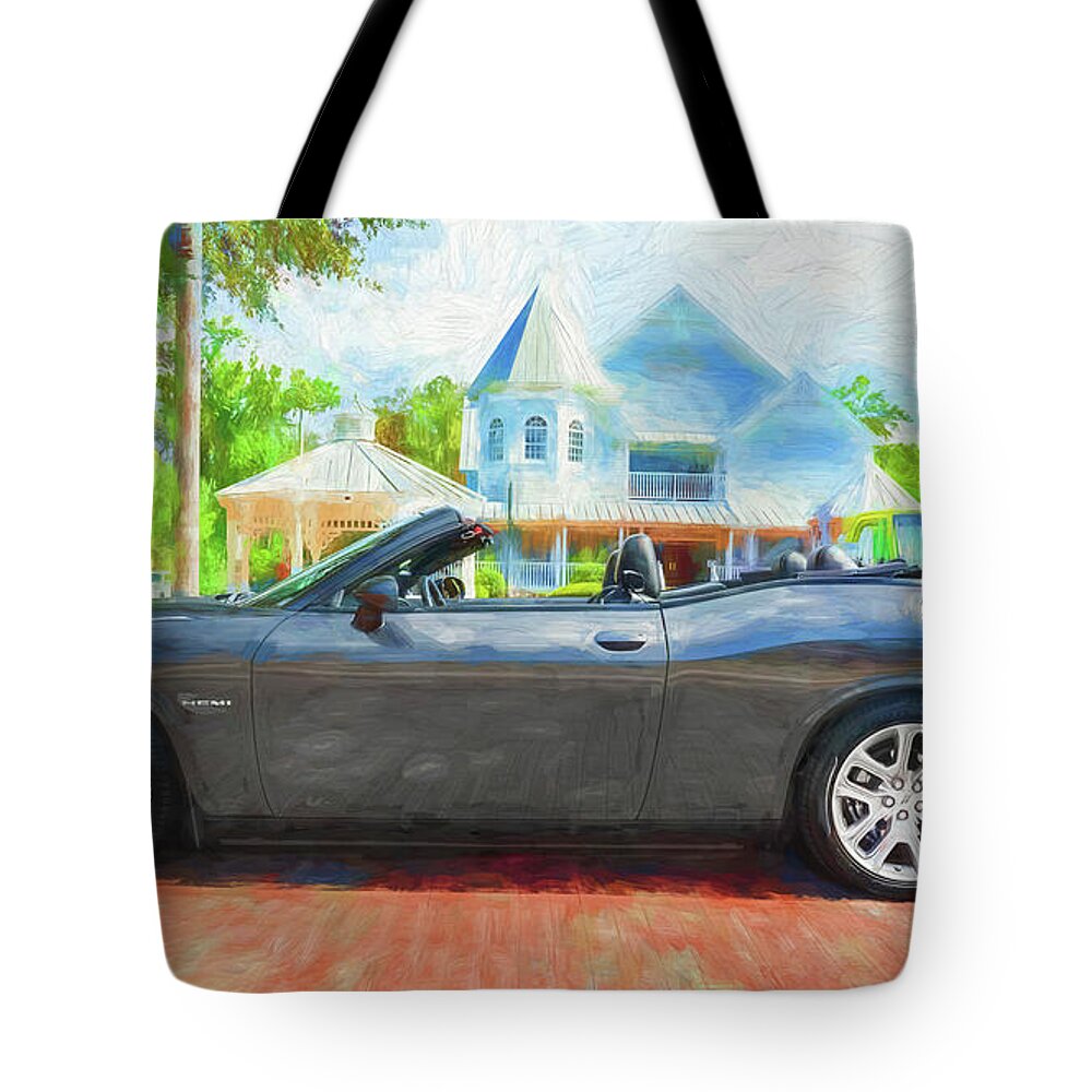 2020 Dodge Challenger Hemi 50th Anniversary Rt Shaker Convertible Tote Bag featuring the photograph 2020 Dodge Challenger Hemi 50th Anniversary RT Shaker Convertible X121 #1 by Rich Franco