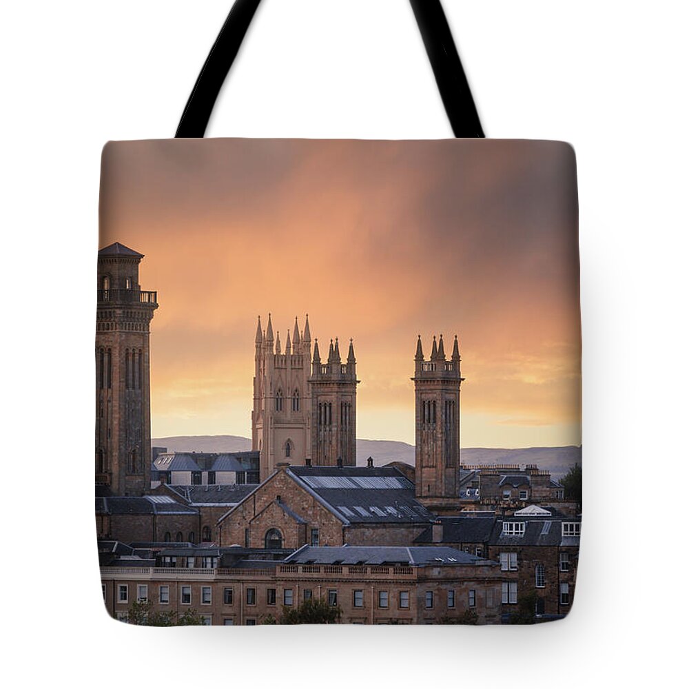 Orange Tote Bag featuring the photograph A Glasgow City View by Rick Deacon