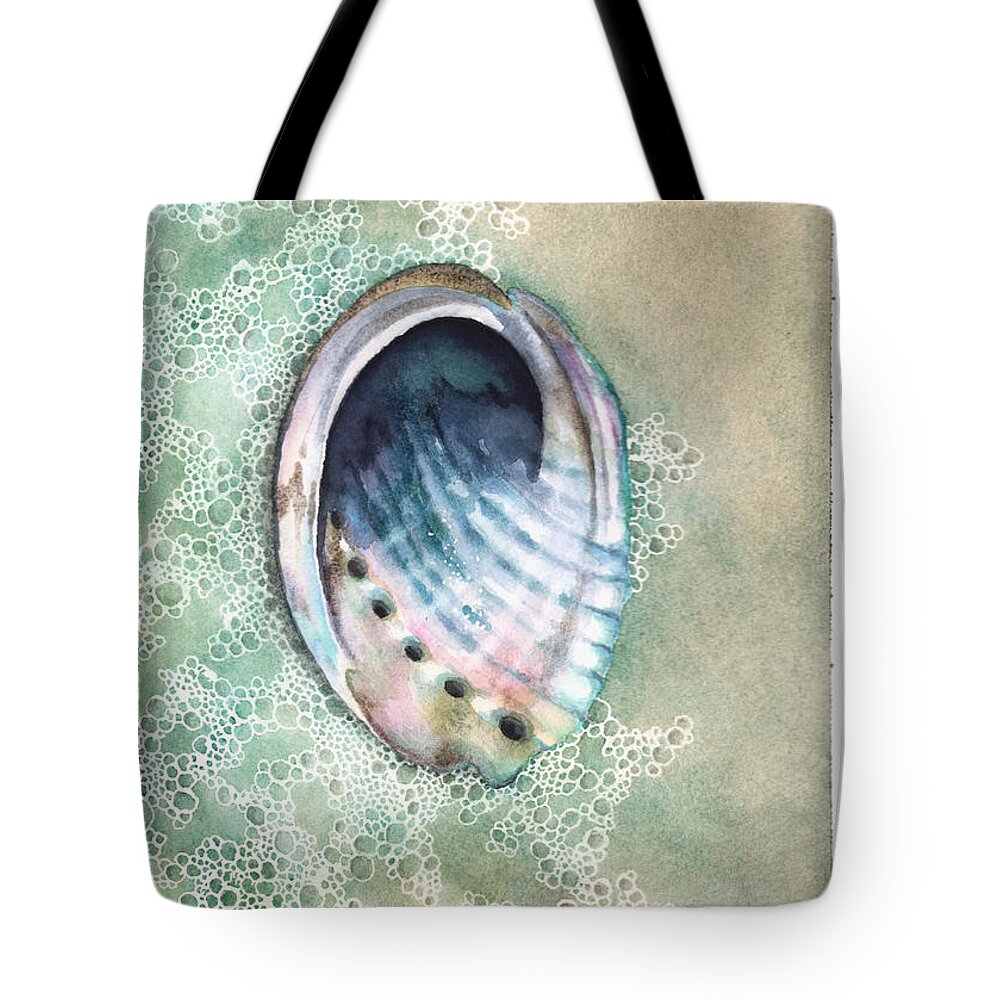 Abalone Tote Bag featuring the painting Abalone #1 by Hilda Wagner