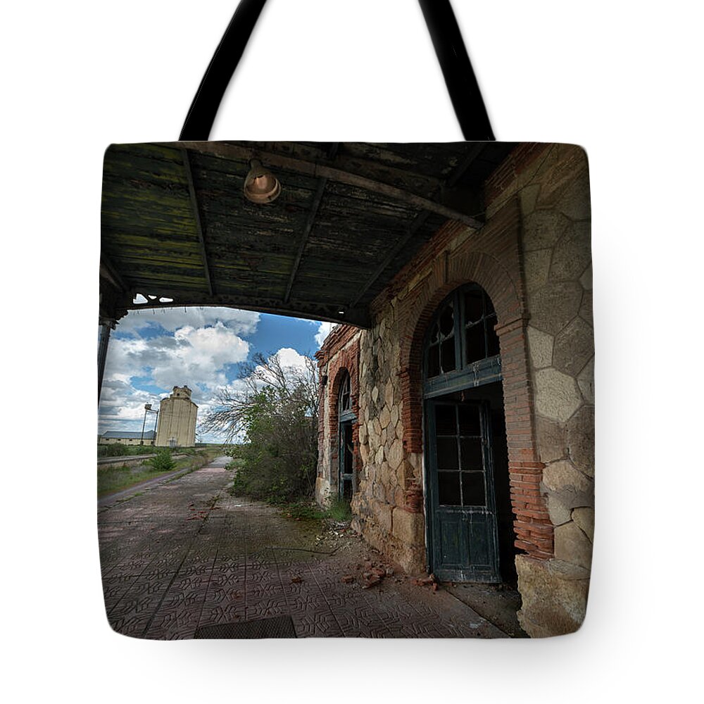 Station Tote Bag featuring the photograph Abandoned railway station. Platform #2 by RicardMN Photography