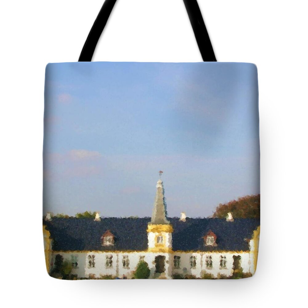 Agersboel Tote Bag featuring the mixed media Agersboel #1 by Asbjorn Lonvig