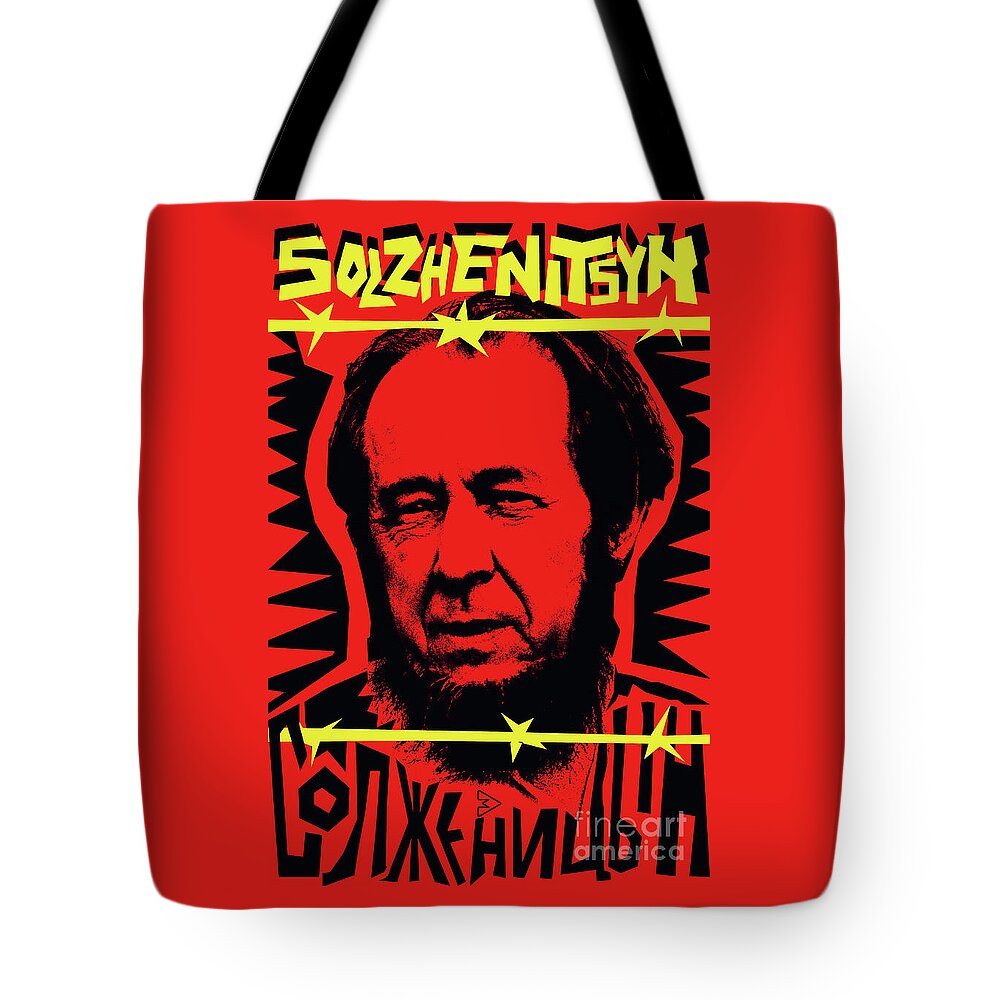 Aleksandr Tote Bag featuring the digital art Aleksandr Solzhenitsyn #1 by Zoran Maslic