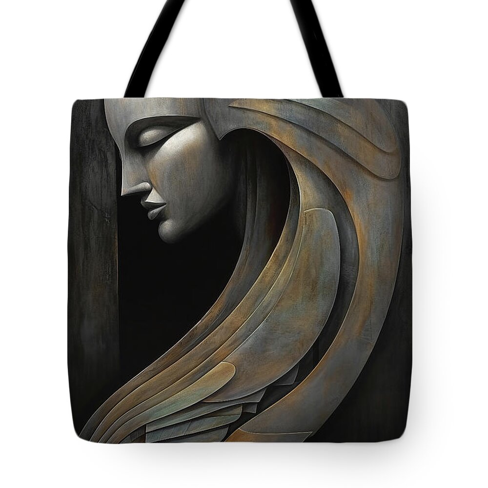 Angel Tote Bag featuring the painting Angelic #1 by Jacky Gerritsen