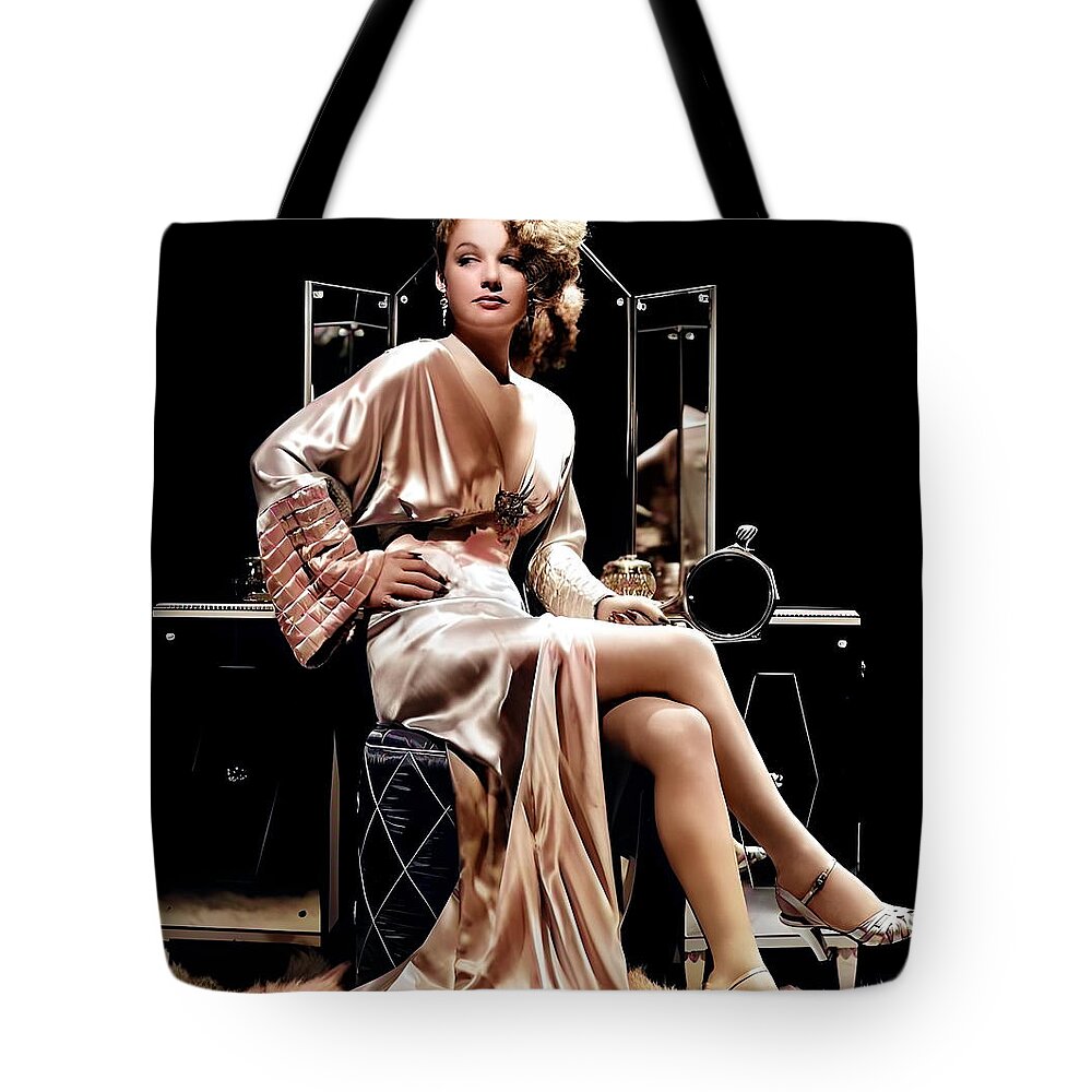 Ann Sheridan 2 Tote Bag featuring the digital art Ann Sheridan 2 by Chuck Staley
