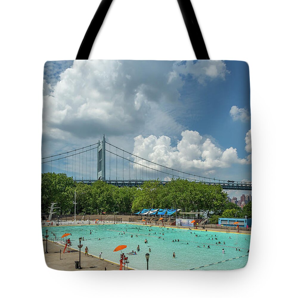 Astoria Pool Tote Bag featuring the photograph Astoria Pool #1 by Cate Franklyn
