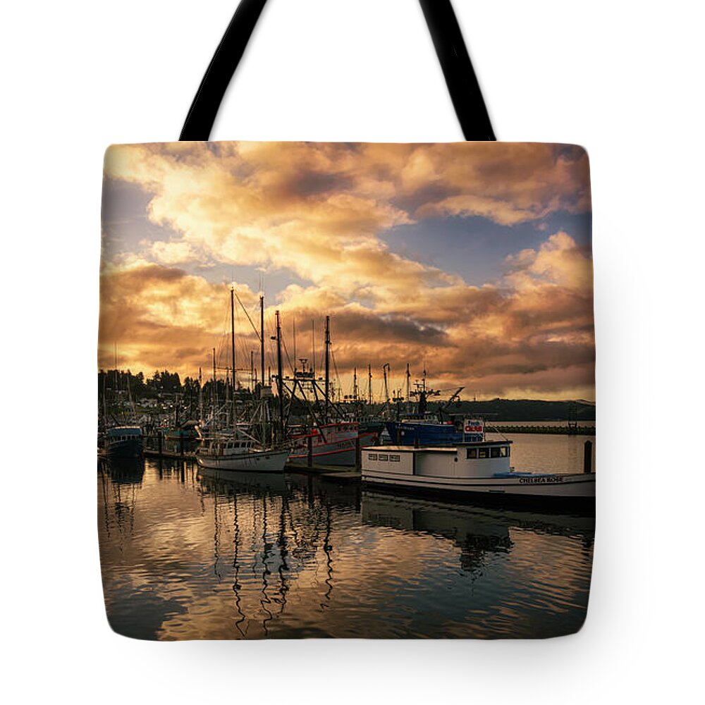 Bayfront Tote Bag featuring the photograph Bayfront Morning in May #1 by Bill Posner