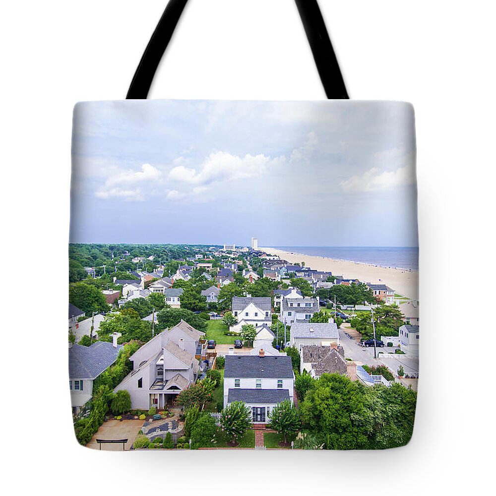 Beach Tote Bag featuring the photograph Beach and Beach Houses by John Quinn