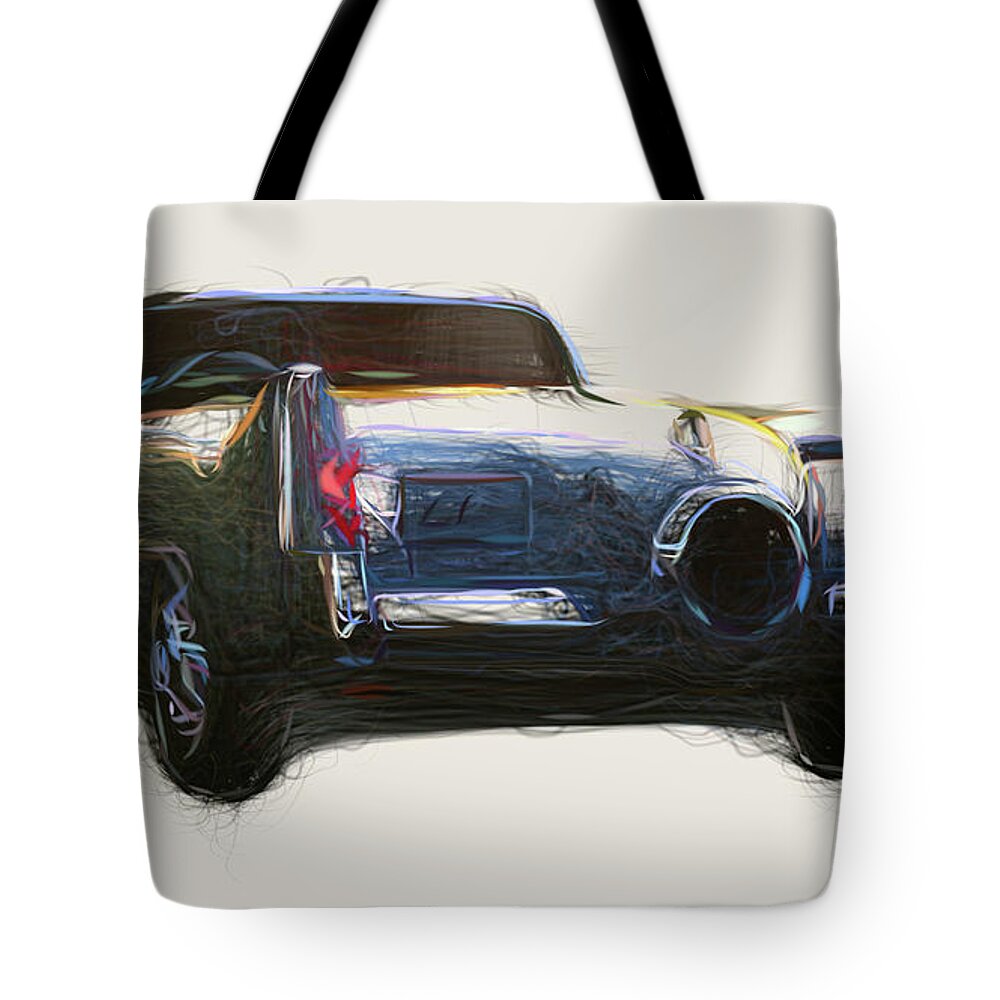 Buick Tote Bag featuring the digital art Buick LeSabre Concept Drawing #1 by CarsToon Concept