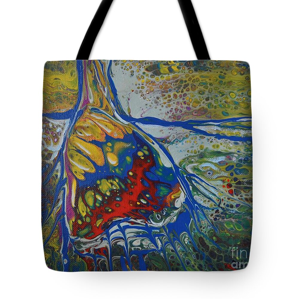 Butterfly Tree Tote Bag featuring the painting Butterfly Tree #1 by Deborah Nell