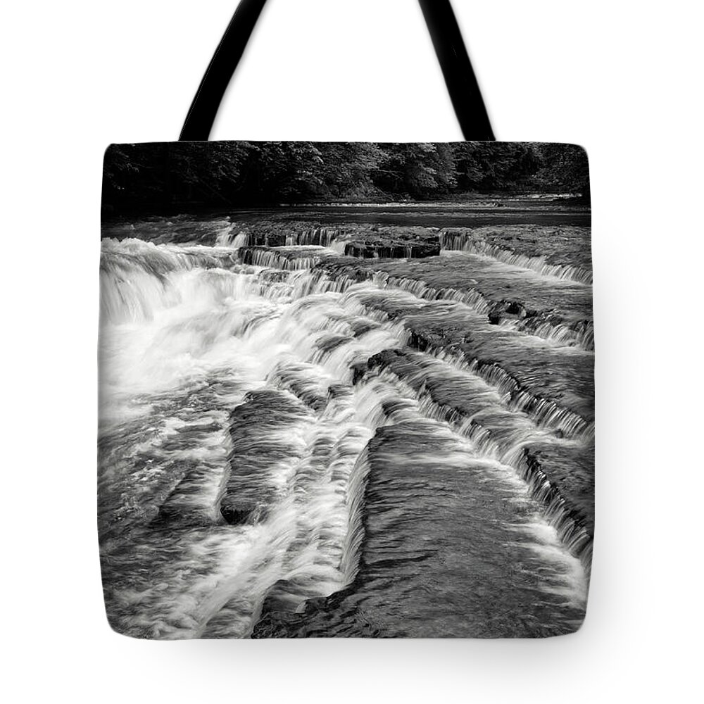 Burgess Falls State Park Tote Bag featuring the photograph Cascades At Burgess Falls #1 by Phil Perkins