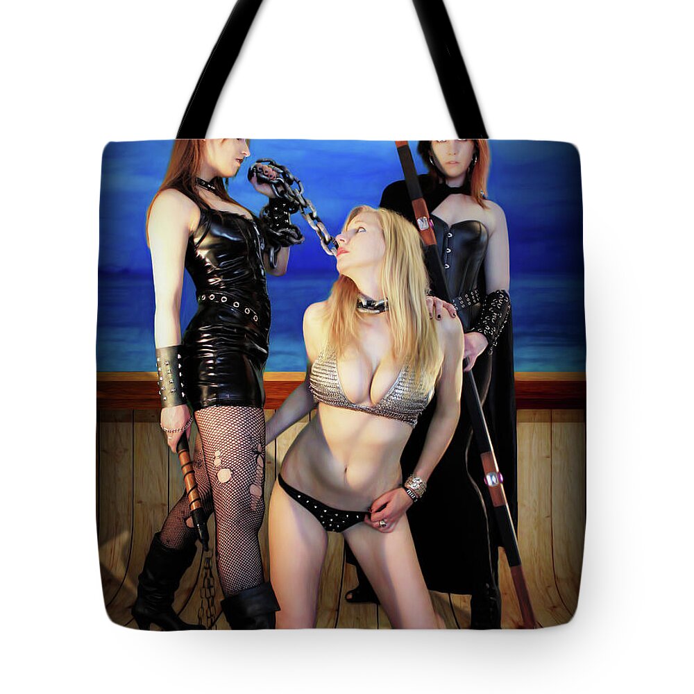 Amazon Tote Bag featuring the photograph Chained Amazon #1 by Jon Volden