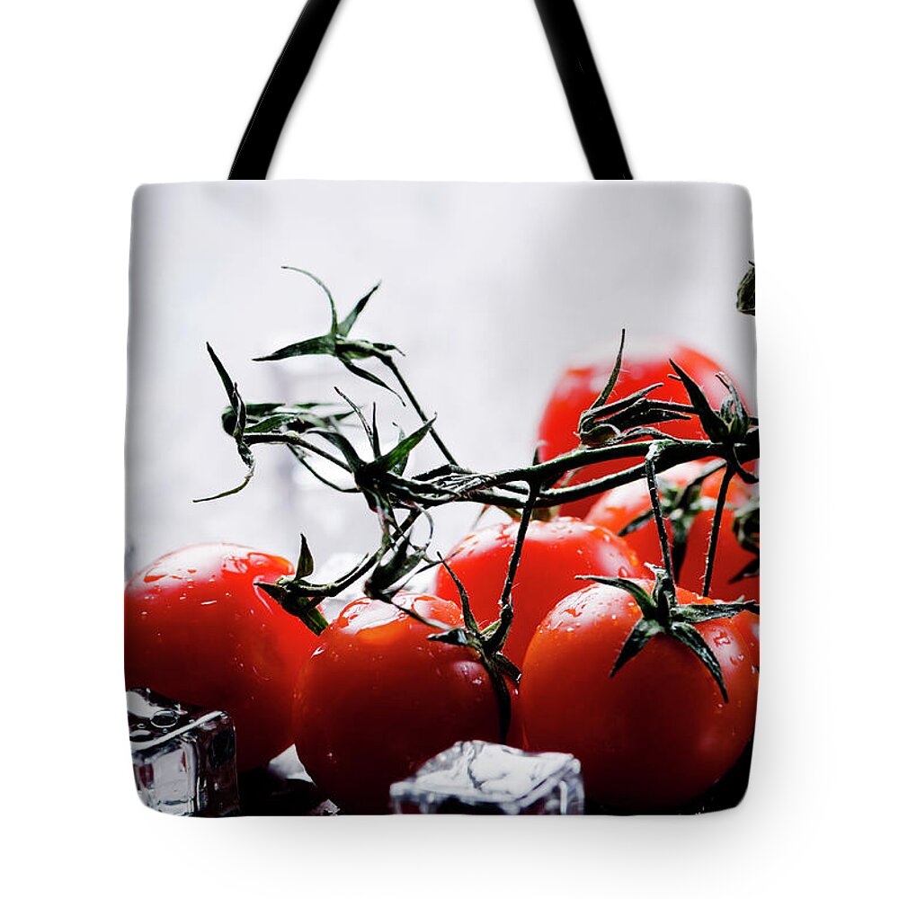 Cherry Tote Bag featuring the photograph Cherry Tomatoes #1 by Jelena Jovanovic