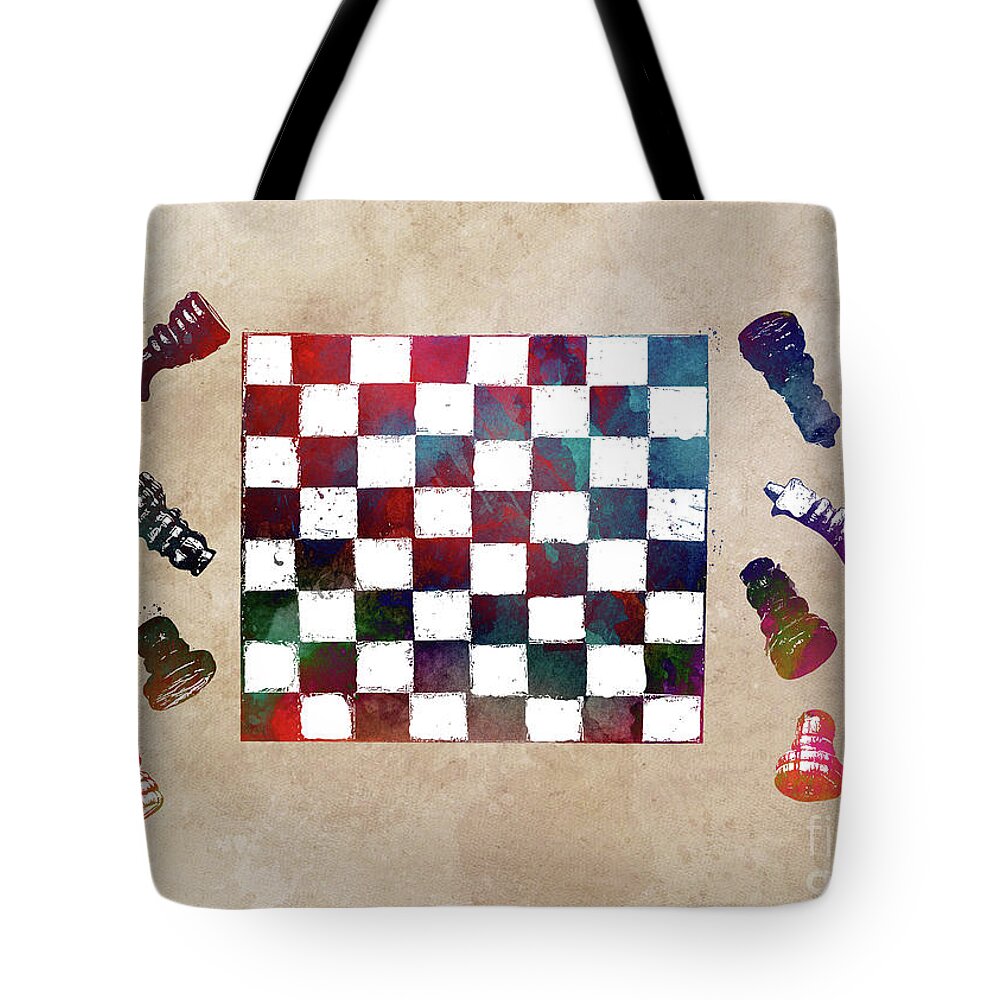 Chess Tote Bag featuring the digital art Chess #chess #sport #1 by Justyna Jaszke JBJart