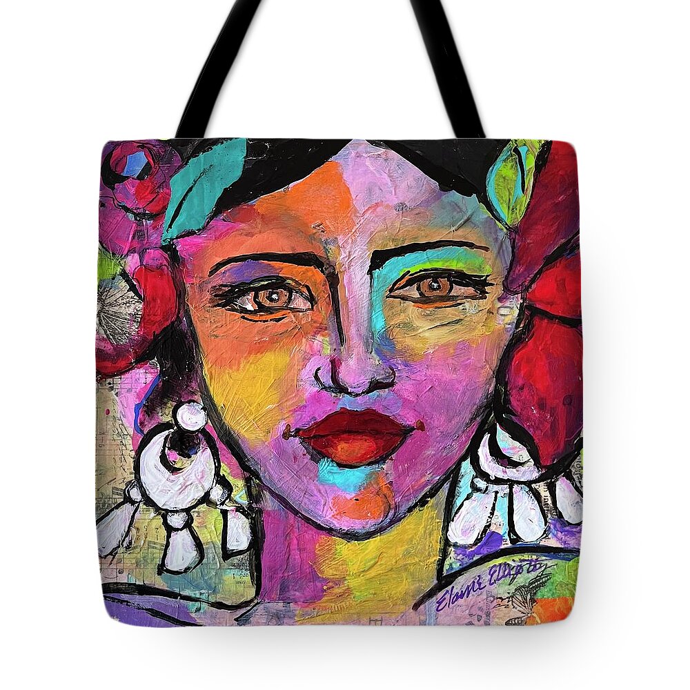 Mexico Tote Bag featuring the painting Chiquita by Elaine Elliott