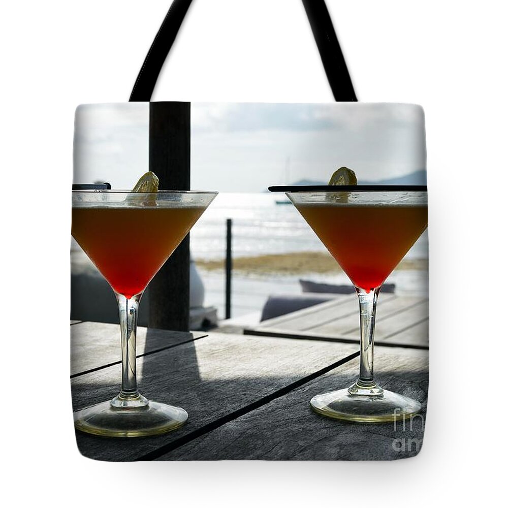 Cocktails Tote Bag featuring the photograph Cocktails #1 by Thomas Schroeder